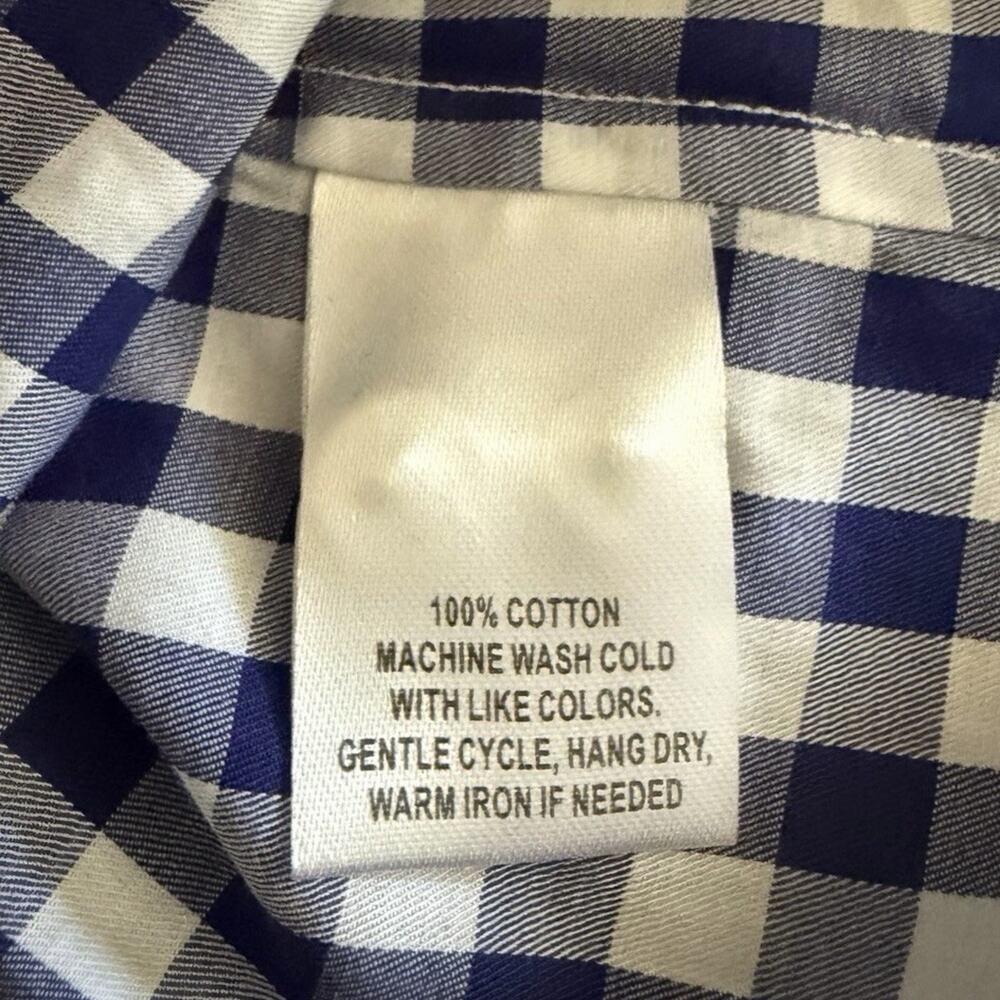 UNTUCKit Women’s Belleza Button Up Shirt Blue Buffalo Plaid Size 4 NWOT - Picture 11 of 15
